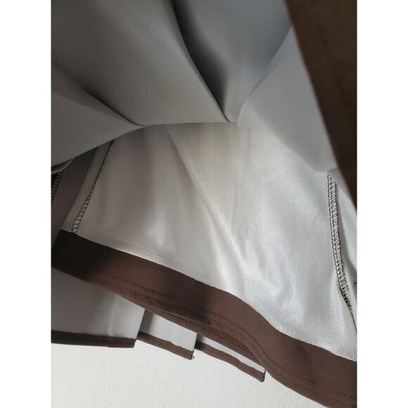 Commense Brown Pleated Mini Skirt Skort NWT Belt Loops Back Zip - Picture 8 of 8